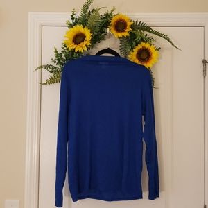 NWT Nine West blue long sleeve shirt Size X